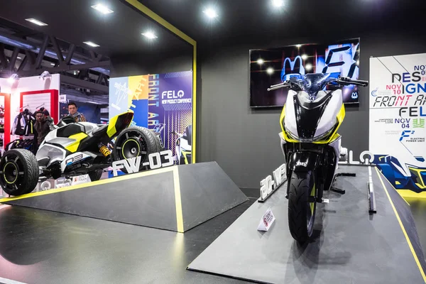 전자 스쿠터 fw03 및 fw06 인도양 회사 의 eicma 2019 에 전시 — 스톡 사진