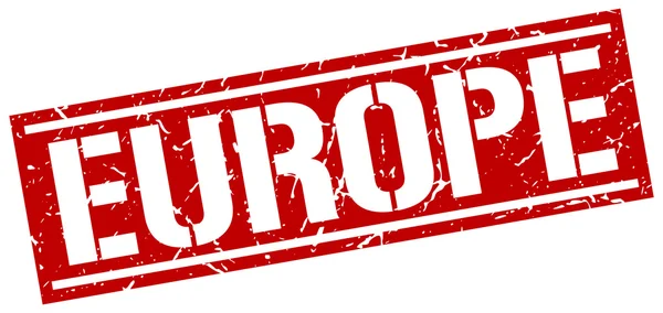 Europa rote quadratische Marke — Stockvektor