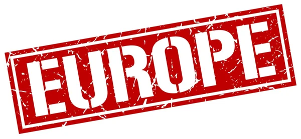 Europa rote quadratische Marke — Stockvektor