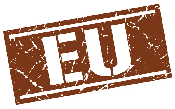 欧盟棕色方形邮票 — 图库矢量图片