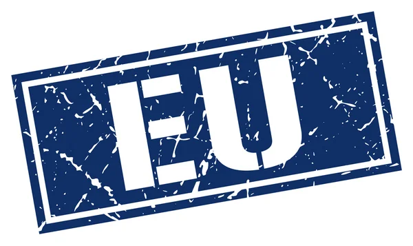 EU: s blå fyrkantiga stämpel — Stock vektor
