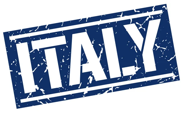 Vierkante stempel van Italië blauw — Stockvector
