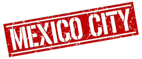 Cidade do México selo quadrado vermelho — Vetor de Stock