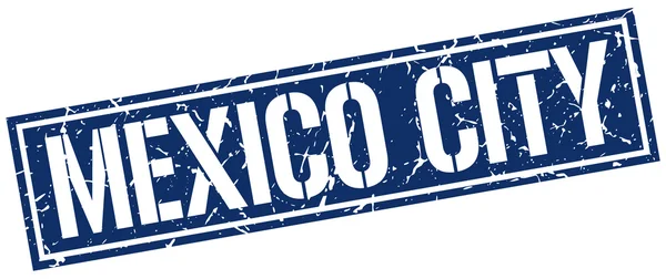 Mexico City niebieski kwadratowy znaczek — Wektor stockowy