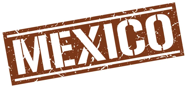 Meksyk brązowy kwadratowy znaczek — Wektor stockowy