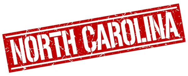 North Carolina rote quadratische Marke — Stockvektor