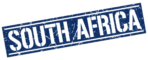 África do Sul selo quadrado azul —  Vetores de Stock