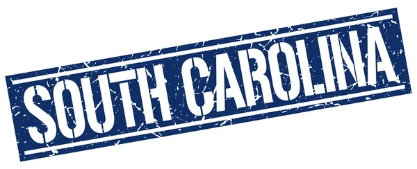 South Carolina blaue quadratische Marke — Stockvektor