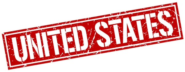 Красная квадратная марка США — стоковый вектор