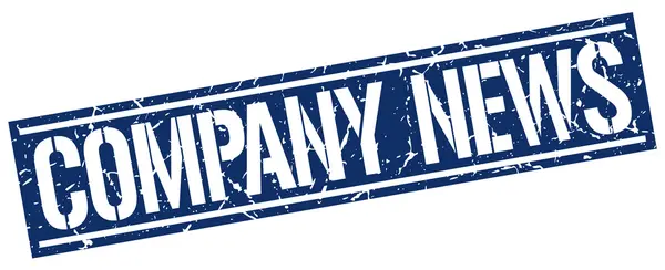 Company news square grunge stamp — Stock Vector