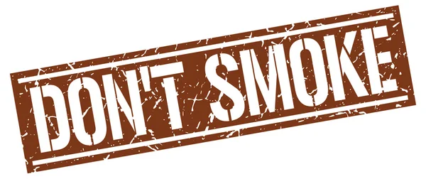 Ikke røyk kvadratisk grungestempel – stockvektor