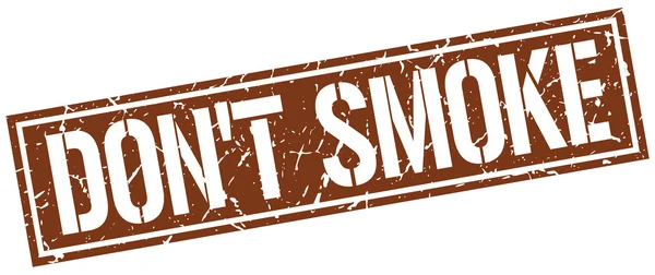Rook geen vierkante grunge stempel — Stockvector