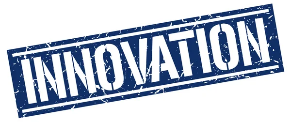 Innovation square grunge stamp — Stockový vektor