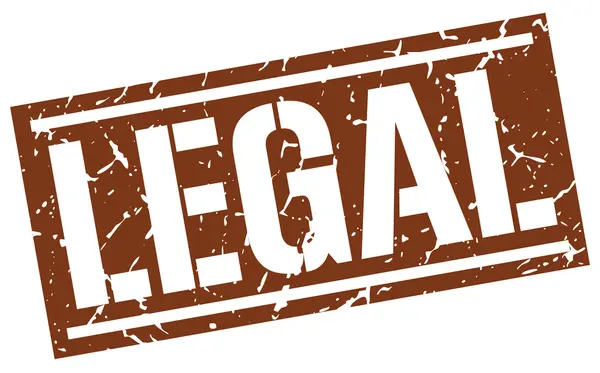 Legal square grunge stamp — Διανυσματικό Αρχείο