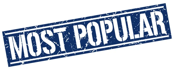 Meest populaire vierkante grunge stempel — Stockvector