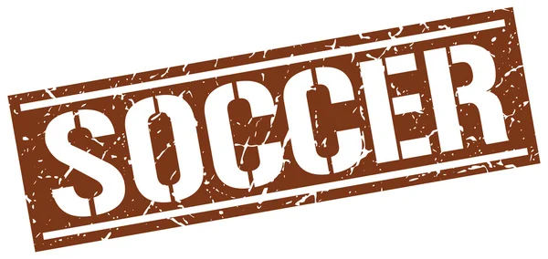 Гранж-марка на футбольной площади — стоковый вектор
