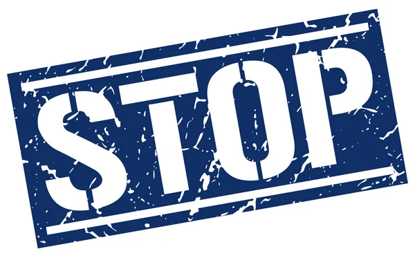Stop francobollo grunge quadrato — Vettoriale Stock