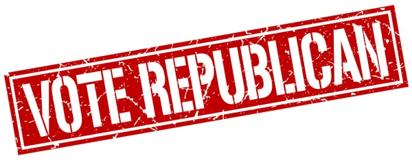Vote republican square grunge stamp — ストックベクタ