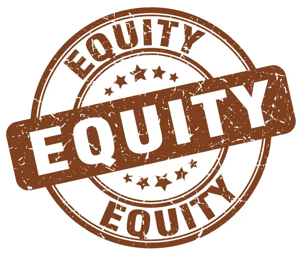 "equity" bruin grunge stempel — Stockvector