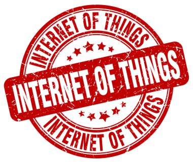 Internet şeyler kırmızı grunge damga