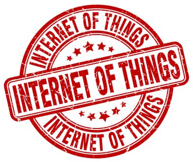 Internet şeyler kırmızı grunge damga