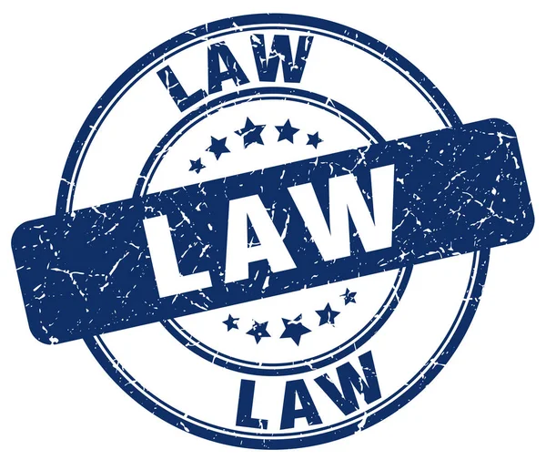 Νόμος μπλε grunge σφραγίδα — Διανυσματικό Αρχείο