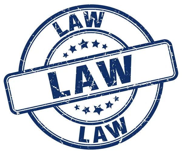 Νόμος μπλε grunge σφραγίδα — Διανυσματικό Αρχείο