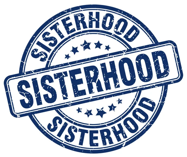 Синяя гранжевая марка сестринства — стоковый вектор
