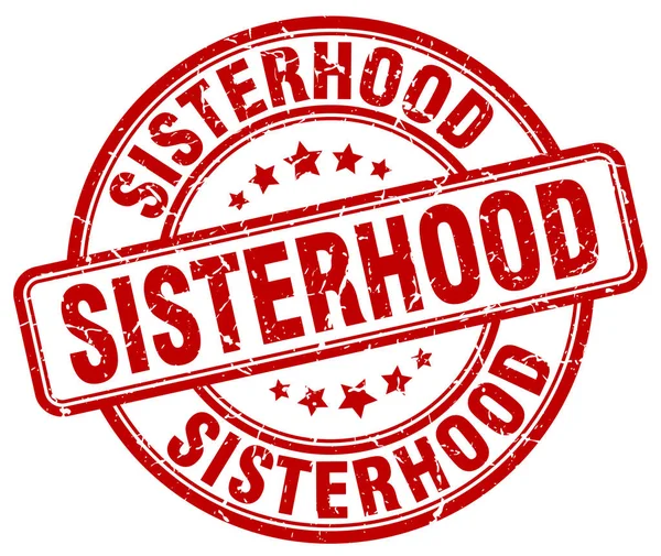 Красная гранжевая марка сестринства — стоковый вектор