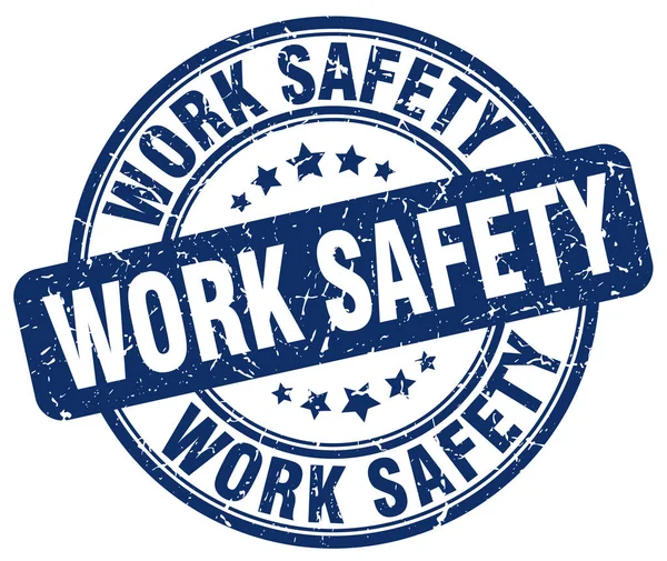 Pieczęć niebieski nieczysty bezpieczeństwa pracy — Wektor stockowy