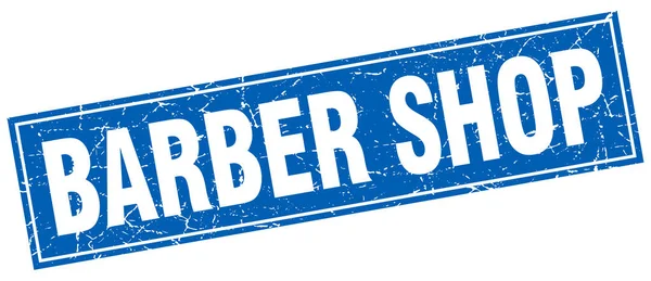 Barbearia selo quadrado — Vetor de Stock