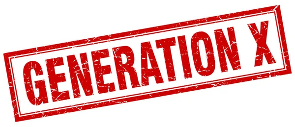 Generation x négyzet bélyegző — Stock Vector