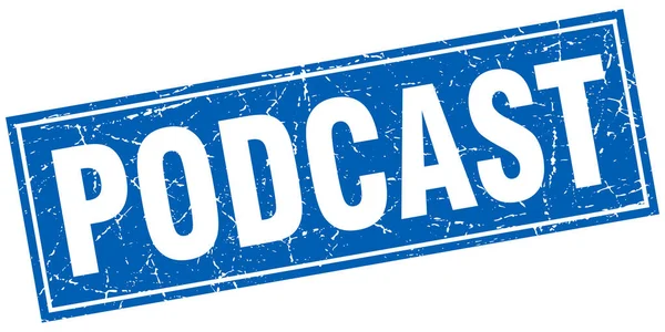 Podcast čtvercová razítka — Stockový vektor