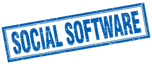 Soziale Software quadratischer Stempel — Stockvektor