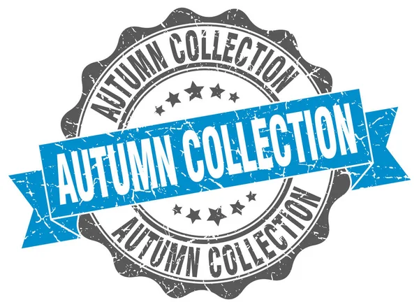 Timbre collection automne. signe. sceau — Image vectorielle