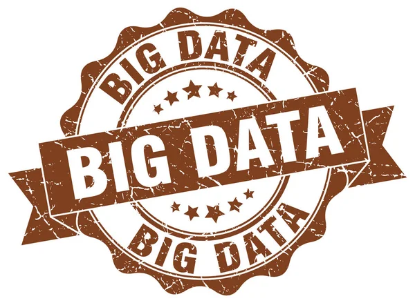 Dane big data stempla. znak. uszczelnienia — Wektor stockowy
