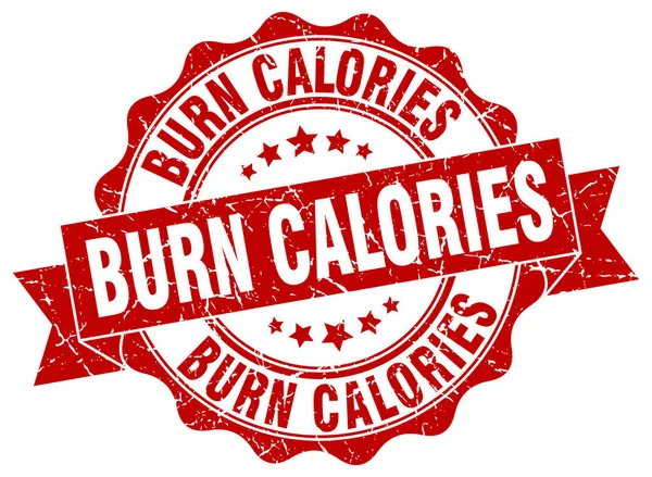Bruciare calorie timbro. Firma. sigillo — Vettoriale Stock