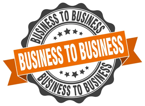 Timbro business to business. Firma. sigillo — Vettoriale Stock