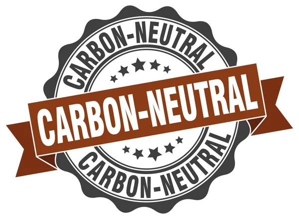 CO2-neutraler Stempel. Zeichen. Siegel — Stockvektor