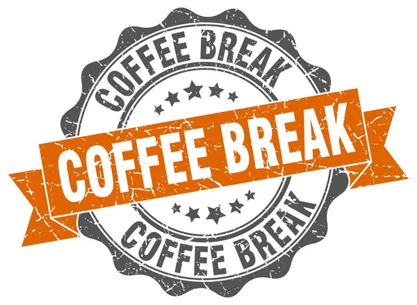 Coffee break stamp. sign. seal — Stock Vector