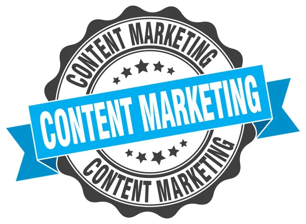 Timbre de marketing de contenu. signe. sceau — Image vectorielle