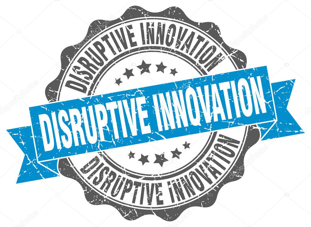 disruptive innovation stamp. sign. seal