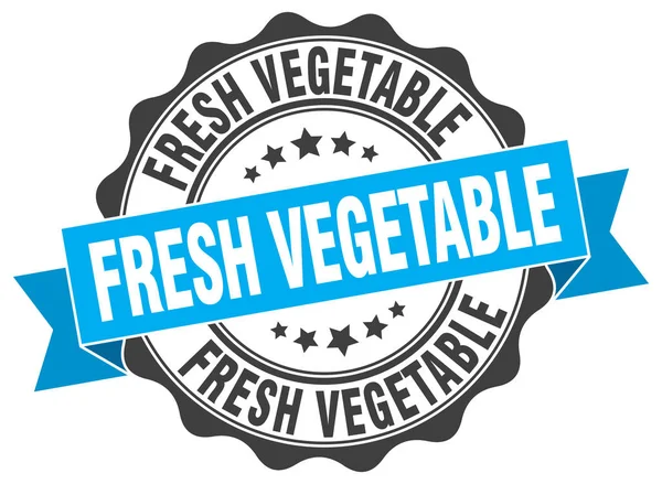 Timbre de légumes frais. signe. sceau — Image vectorielle