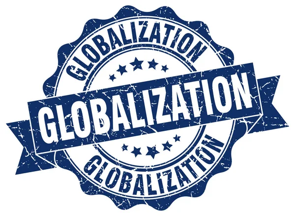 Timbro di globalizzazione. Firma. sigillo — Vettoriale Stock