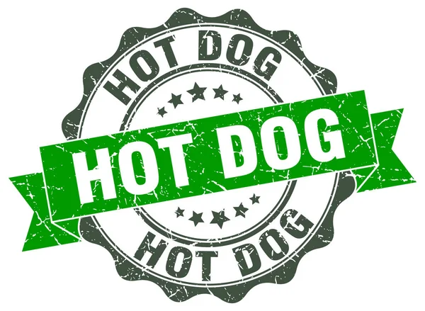 Sello de perro caliente. Firma. sello — Vector de stock