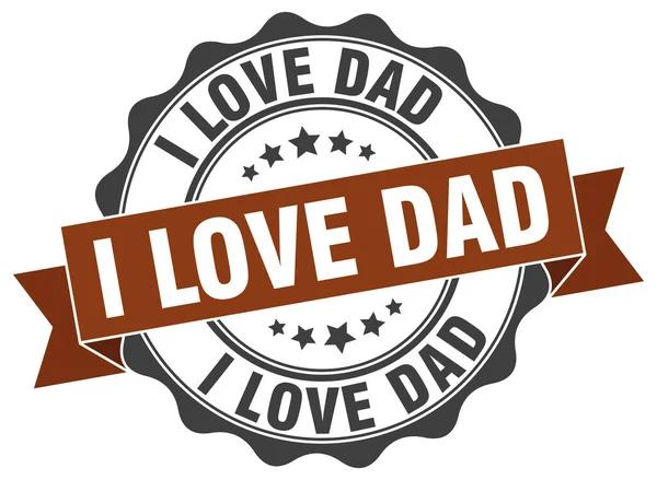 I love dad stamp. sign. seal — Stock Vector