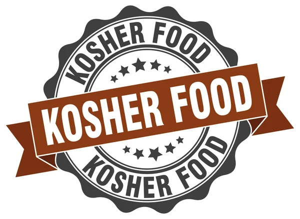 Carimbo de comida kosher. Assine. selo —  Vetores de Stock