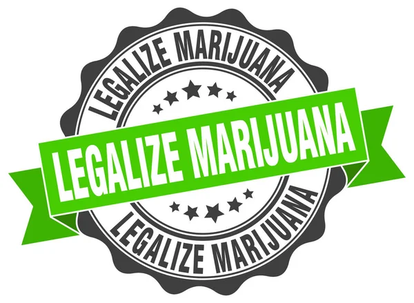 Legalizovat marihuanu razítko. podepište. těsnění — Stockový vektor