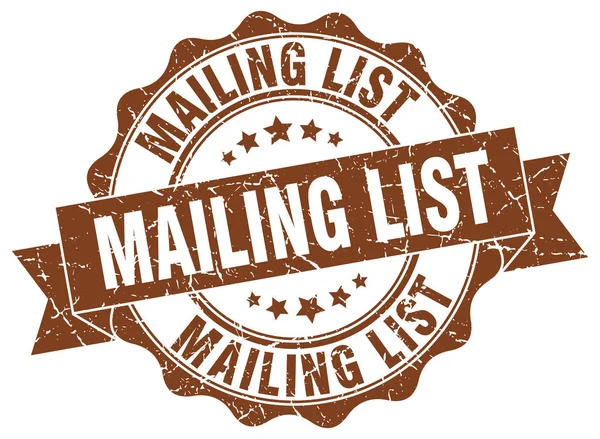 Mailing lijst stempel. teken. Seal — Stockvector