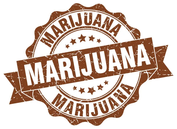 Sello de marihuana. Firma. sello — Vector de stock